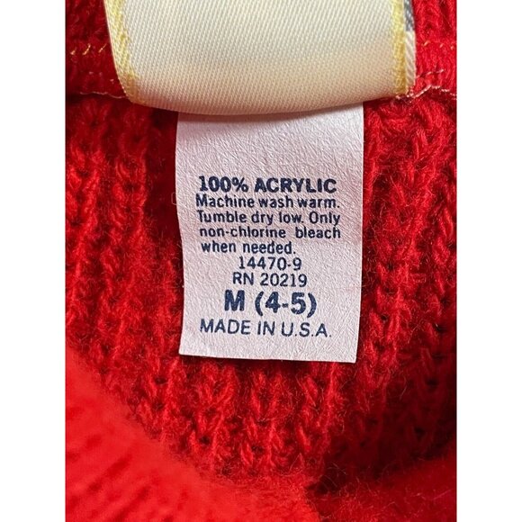 Vintage Fun Connections Medium (4/5) Boys Sweater Yellow Red Collar McDonald's - Picture 2 of 4